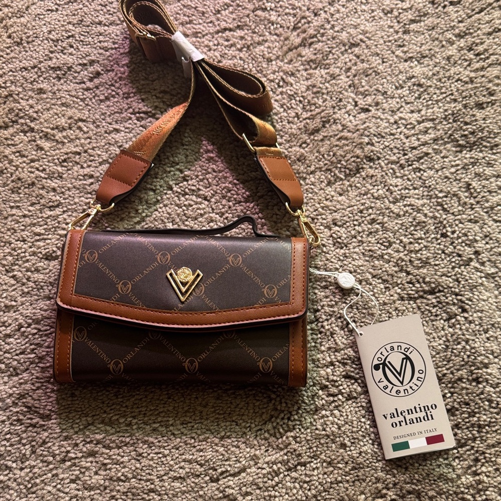 Valentino Orlandi Elegant Brown Shoulder Bag